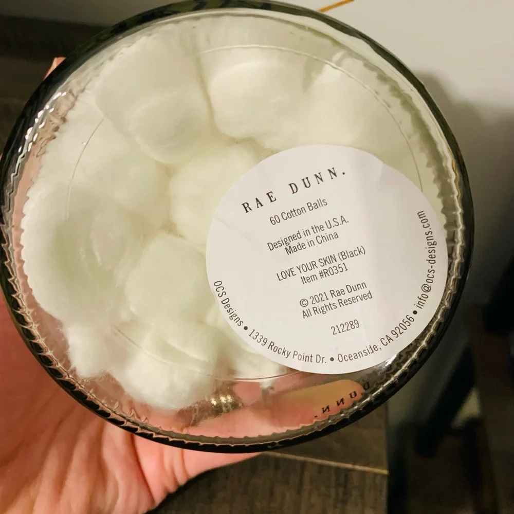 Rae Dunn Heart ❤️ Top Cotton-ball Jar